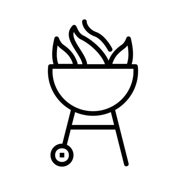 Churrasco Grelhado Cozinhar Vetor Ilustração —  Vetores de Stock