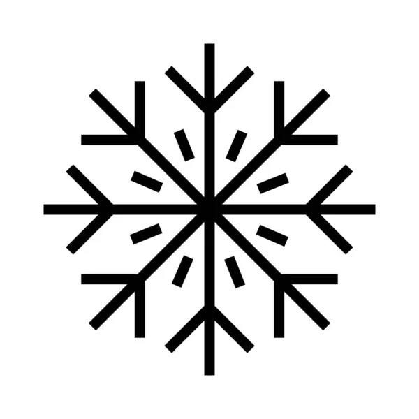 圣诞节装饰雪花扁平样式图标 矢量插图 — 图库矢量图片