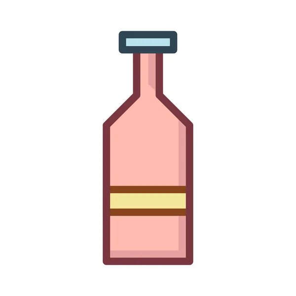Garrafa Vinho Álcool Vetor Ilustração — Vetor de Stock
