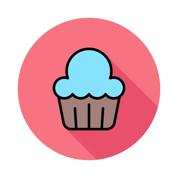 Cupcake Muffin Torta Vetor Ilustração — Vetor de Stock