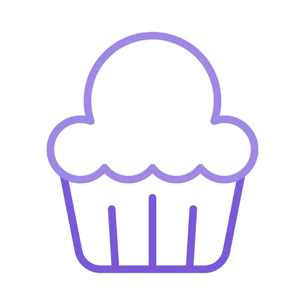 Ilustracja Wektorowa Cupcake Muffin Pie — Wektor stockowy
