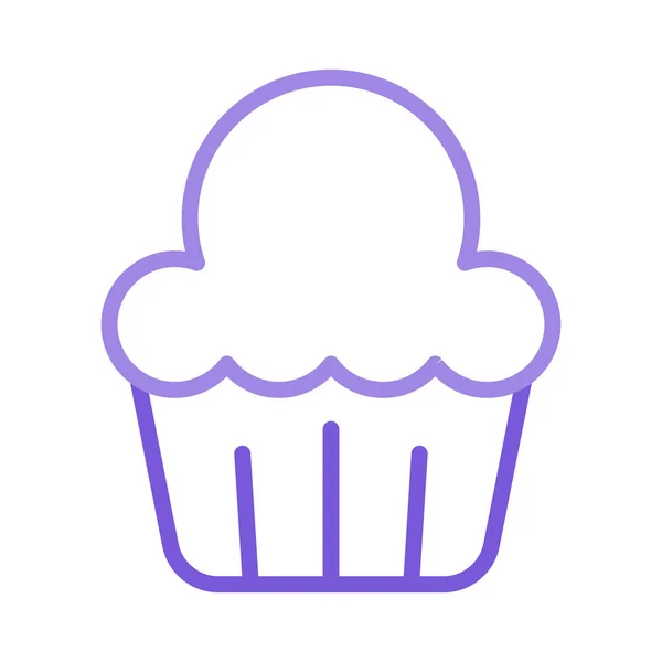 Cupcake Muffin Torta Vetor Ilustração — Vetor de Stock