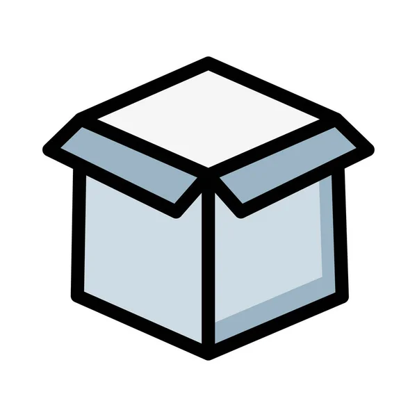 Коробка Коробки Упаковки Плоский Стиль Значок Векторні Ілюстрації — стоковий вектор