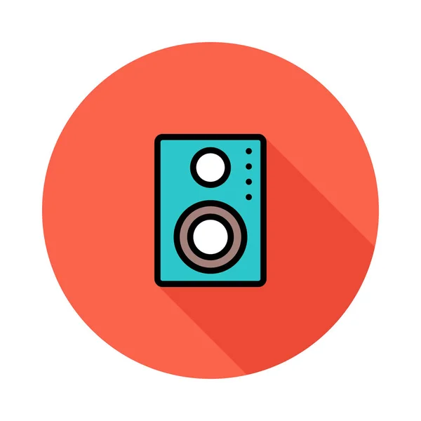 Altavoz Icono Estilo Plano Ilustración Vectorial — Vector de stock