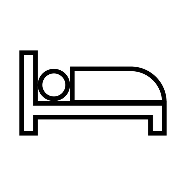 Cama Sono Hotel Vetor Ilustração — Vetor de Stock