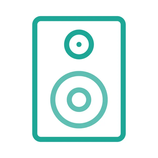 Altavoz Icono Estilo Plano Ilustración Vectorial — Vector de stock