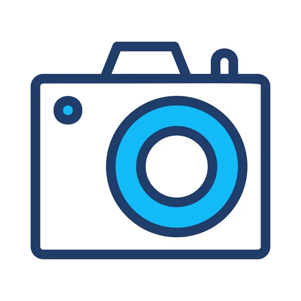 Camera Flat Style Icon Vector Illustration — Stock Vector