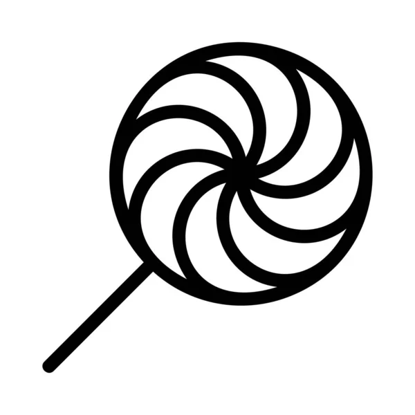 Zoete Lollipop Platte Stijlicoon Vectorillustratie — Stockvector