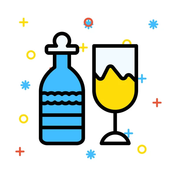 Bebida Alcoólica Suco Vetor Ilustração — Vetor de Stock