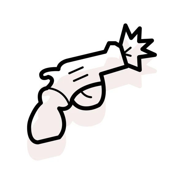 Pistolet Revolver Pistolet Vecteur Illustration — Image vectorielle