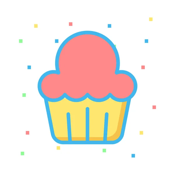 Cupcake Muffin Pie Vektor Illustration — Stockvektor