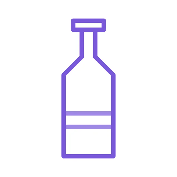 Botella Vino Alcohol Vector Ilustración — Archivo Imágenes Vectoriales