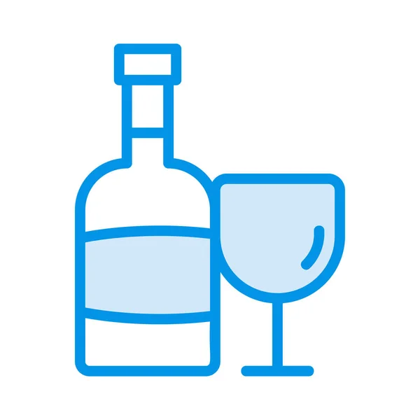 Vino Bebida Alcohol Vector Ilustración — Archivo Imágenes Vectoriales