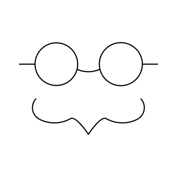 Glasses Mustache Party Vector Illustration — Stock Vector