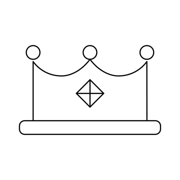 Coroa Ícone Vetor Vetor Ilustração — Vetor de Stock