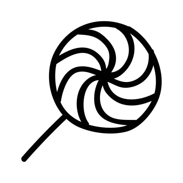 Söt Lollipop Platt Stilikon Vektorillustration — Stock vektor