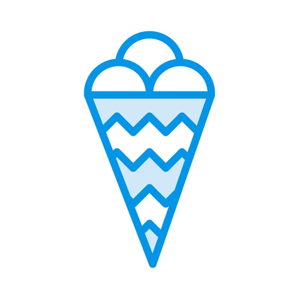 Creme Eis Ikone Vektor Illustration — Stockvektor