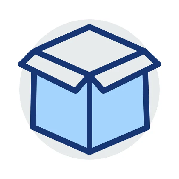 Коробка Коробки Упаковки Плоский Стиль Значок Векторні Ілюстрації — стоковий вектор