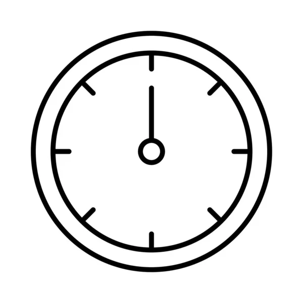 Reloj Icono Estilo Plano Vector Ilustración — Archivo Imágenes Vectoriales