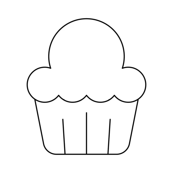 Cupcake Muffin Pie Vector Ilustración — Archivo Imágenes Vectoriales
