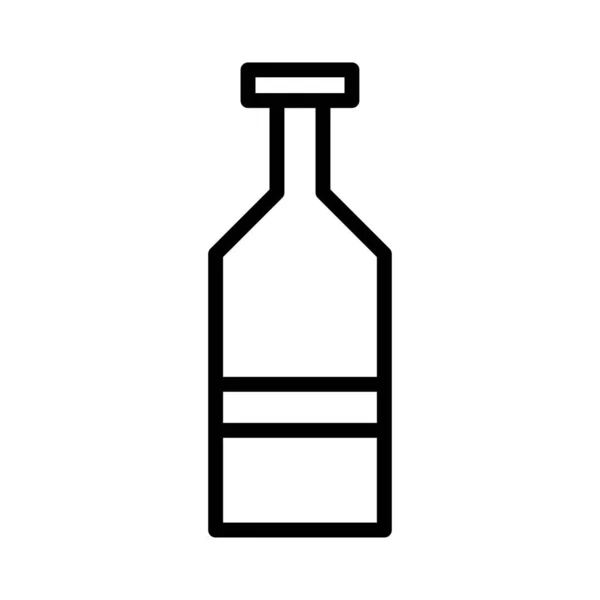 Botella Vino Alcohol Vector Ilustración — Archivo Imágenes Vectoriales