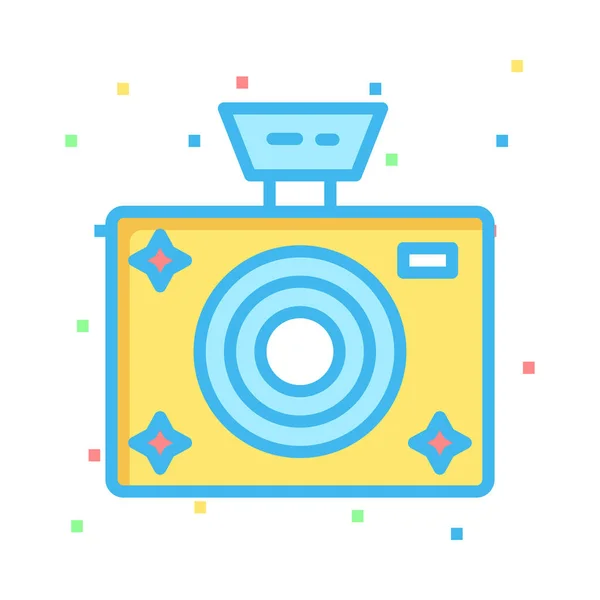 Captura Cámara Fotografía Vector Ilustración — Vector de stock