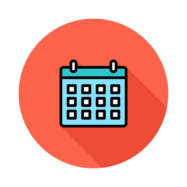 Calendario Anual Icono Estilo Plano Vector Ilustración — Vector de stock