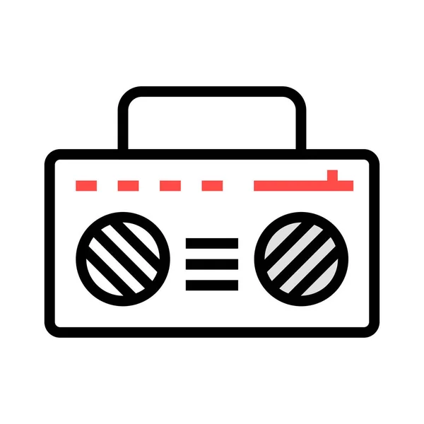 Tape Radio Cassette Vectorillustratie — Stockvector