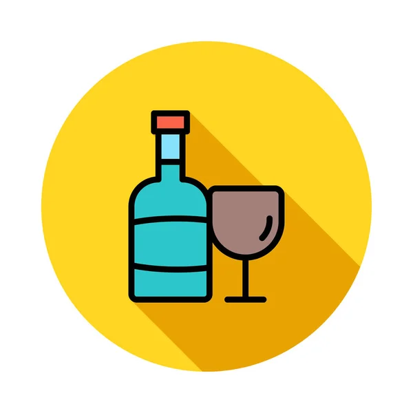 Vino Bebida Alcohol Vector Ilustración — Archivo Imágenes Vectoriales