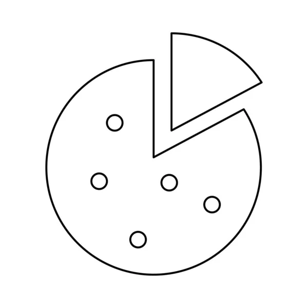 Illustration Vectorielle Des Tranches Pizza Alimentaire — Image vectorielle