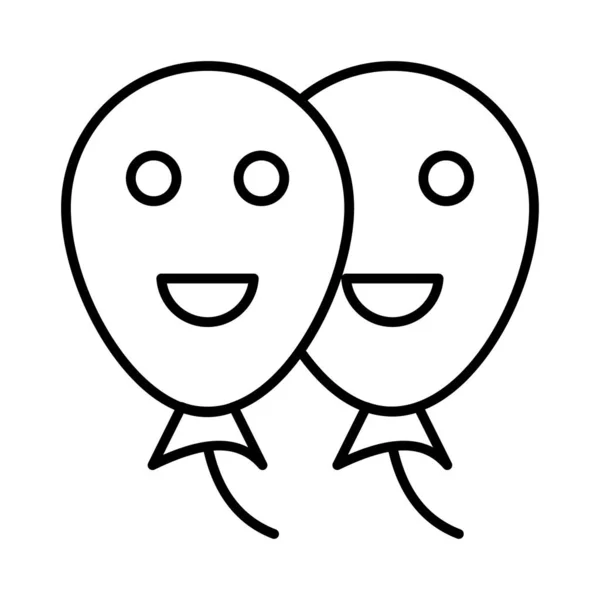 Επίπεδη Στυλ Εικονίδιο Smiley Μπαλόνια Εικονογράφηση Διάνυσμα — Διανυσματικό Αρχείο