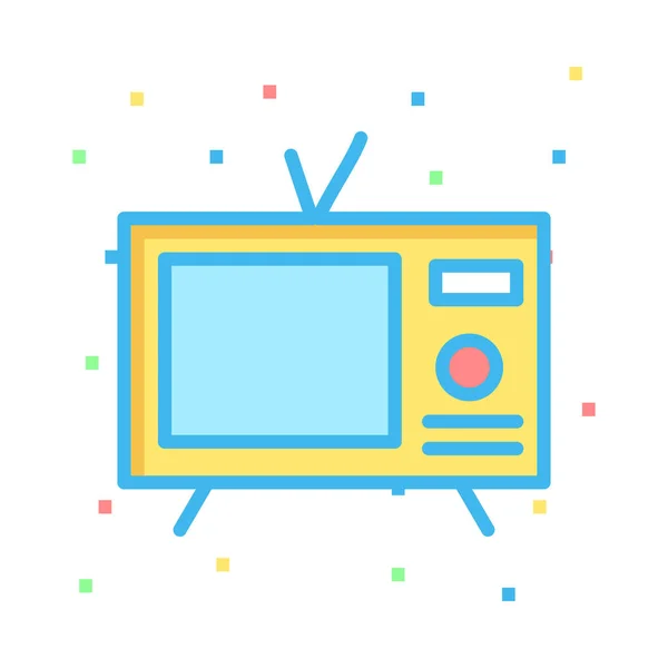 Телевізійний Екран Антени Векторні Ілюстрації — стоковий вектор