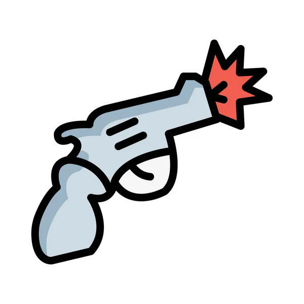 Pistol Revolver Gun Vector Illustration — Stock Vector