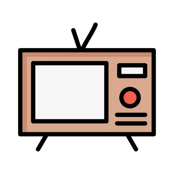 Antenna Televisiva Schermo Vettoriale Illustrazione — Vettoriale Stock