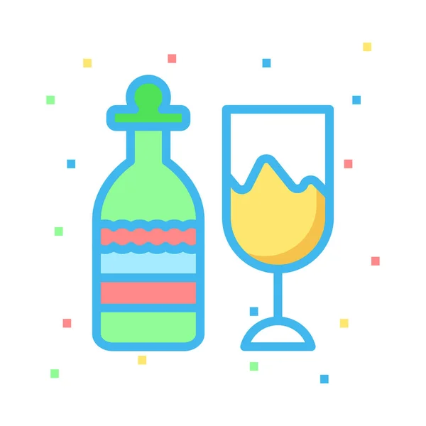 Alkohol Dryck Juice Vektorillustration — Stock vektor