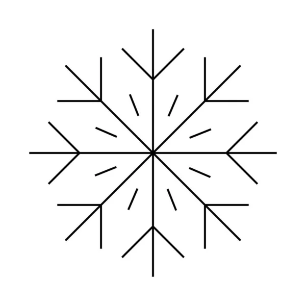 Boże Narodzenie Śniegu Płaski Ikona Ilustracji Wektorowych — Wektor stockowy