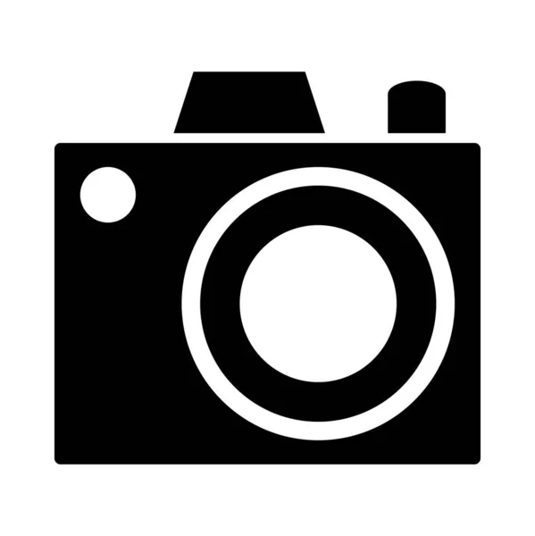 Camera Flat Style Icon Vector Illustration — Stock Vector