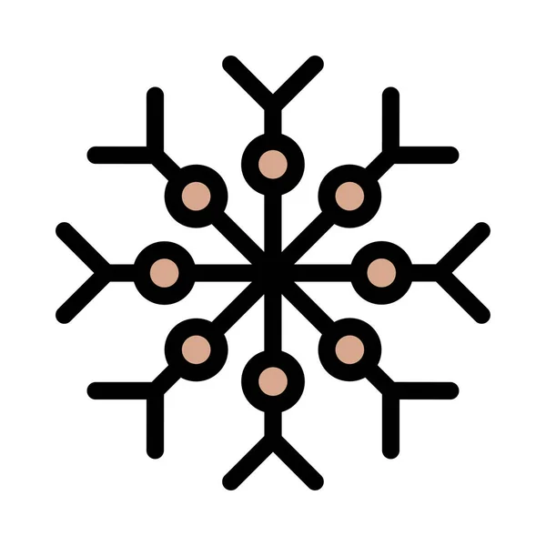 Икона Стиле Снежинки Векторная Иллюстрация — стоковый вектор