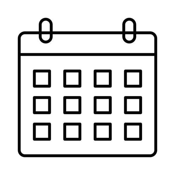 Calendrier Annuel Icône Style Plat Illustration Vectorielle — Image vectorielle