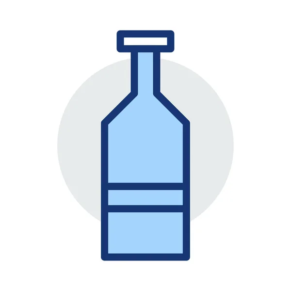 Fles Wijn Alcohol Vectorillustratie — Stockvector