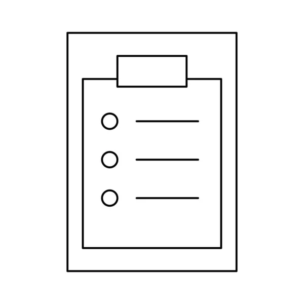 Clipboard List Documento Ilustração Vetorial —  Vetores de Stock