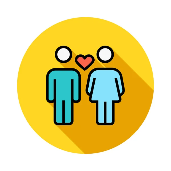 Couple Amour Romance Vecteur Illustration — Image vectorielle