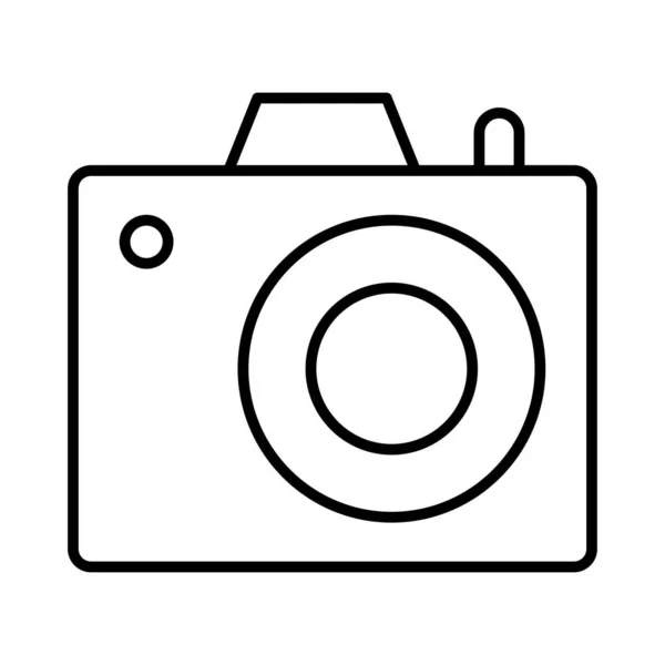 Kamera Düz Stil Simgesi Vektör Çizim — Stok Vektör