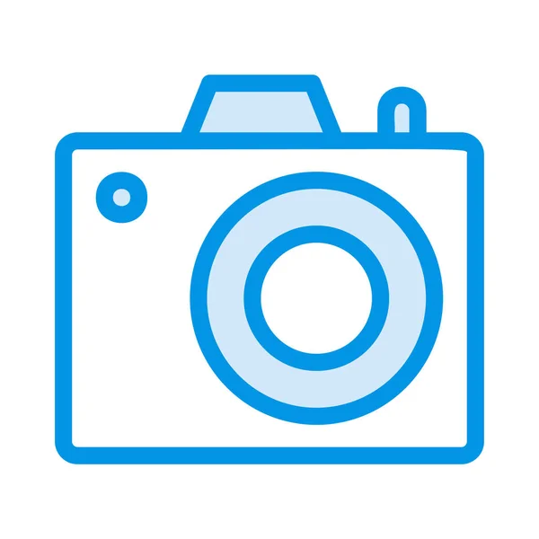 Camera Flat Style Icon Vector Illustration — Stock Vector