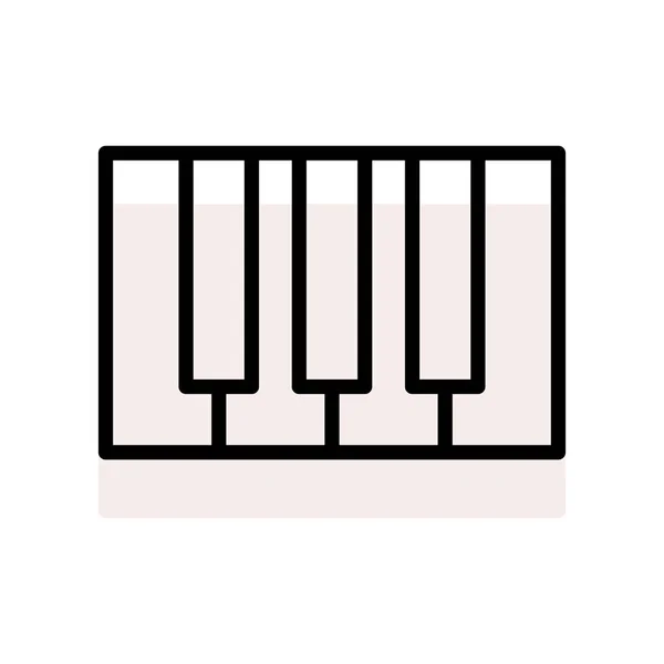 Piano Tegels Instrument Vectorillustratie — Stockvector