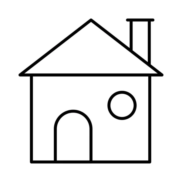 Haus Flache Stil Ikone Vektorillustration — Stockvektor