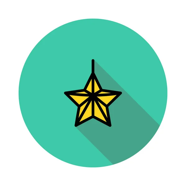 Новогодняя Икона Стиле Декоративной Звезды Векторная Иллюстрация — стоковый вектор