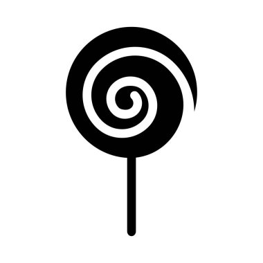 tatlı lolipop düz stil ikonu, vektör çizim 