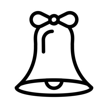Çan yay düz stil ikonu, vektör çizim ile 