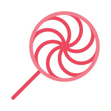 tatlı lolipop düz stil ikonu, vektör çizim 
